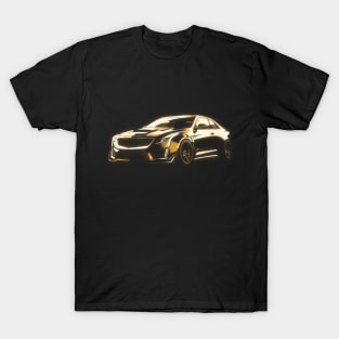 Cadillac CT5-V Blackwing glowing silhouette T-Shirt